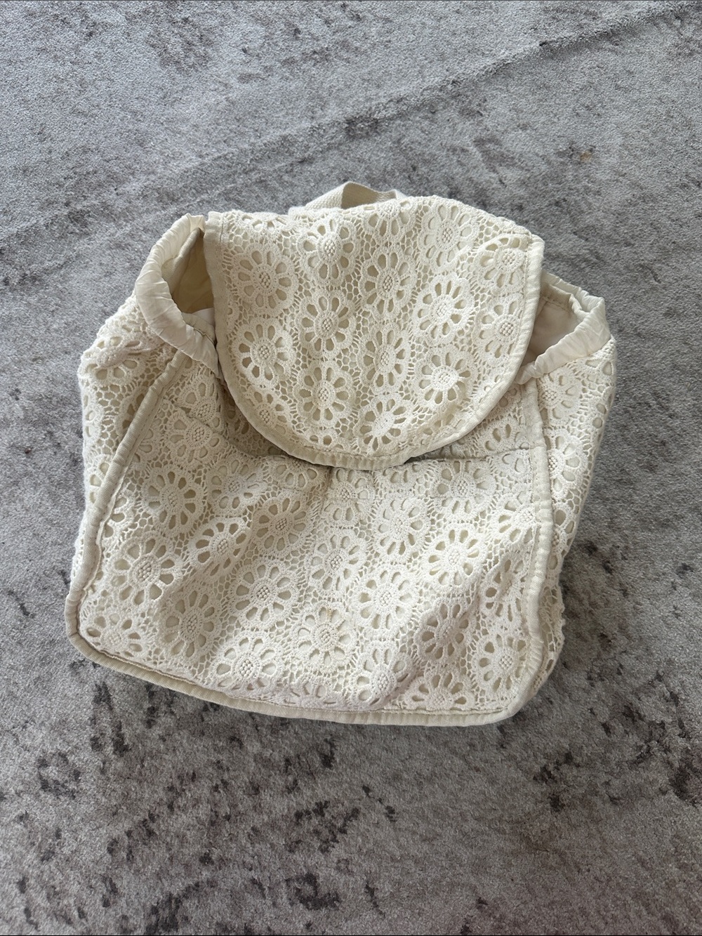 Art Class girls cream lace mini backpack